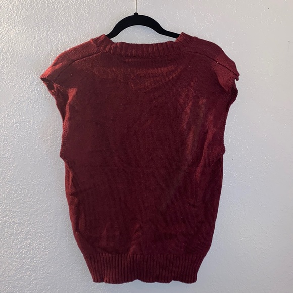 Wine Colored Sweater Vest - Picture 3 of 3